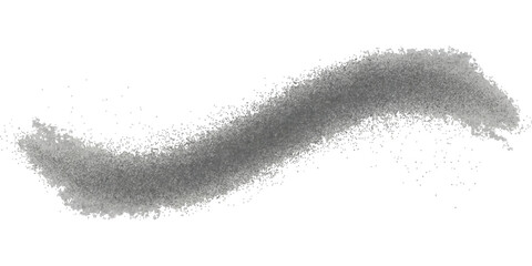 Abstract wavy black spray paint stroke with grainy stipple texture on white background isolated vector illustration for design © ZenVectors