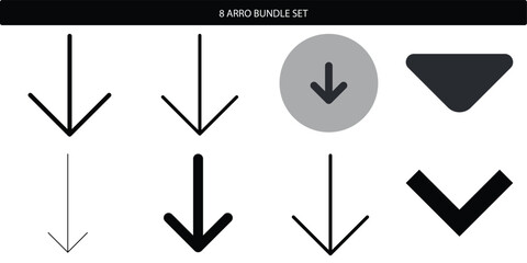 Arrow icons bundle set