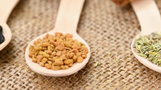 Video of a mix of aromatic spices