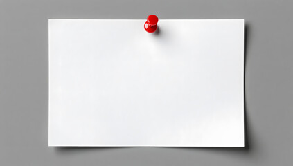 Blank Note Pinned: A pristine, blank note, pinned with a vibrant red pin, offering a clean canvas for ideas.