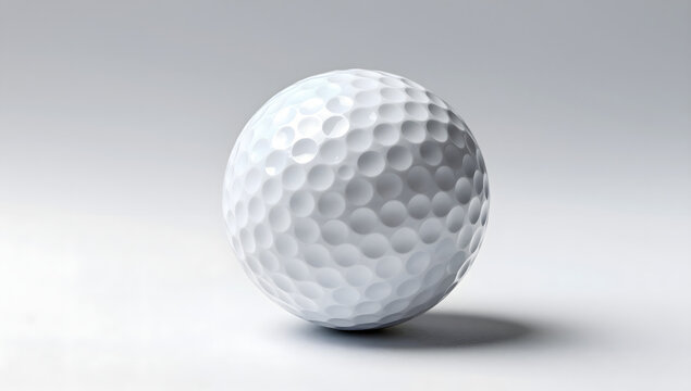 Dimpled Precision: A perfectly sphere golf ball, its surface covered in a unique pattern of dimples, rests in stark contrast, embodying the elegance of sport.