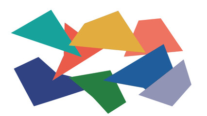 Abstract Colorful Geometric Shapes Composition for Creative Design Projects