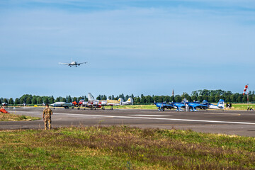 Frecce Tricolori Air Show. Thrilling flight.