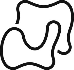 Obraz premium Abstract line drawing resembling a stylized molar tooth with organic contours