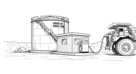 Demolition Site with Excavator and Building. © adel