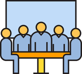 Obraz premium board meeting people icon 