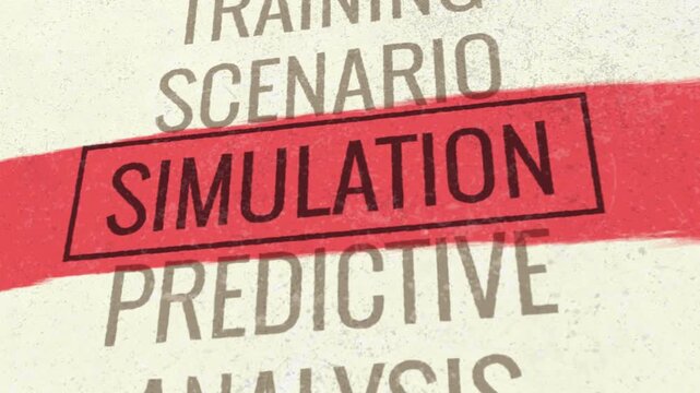 Simulation 3D Scrolling Title Animation