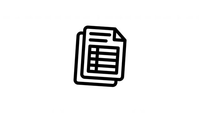 spreadsheet animated icon