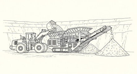 Heavy Machinery Construction Equipment Excavator. © kadon