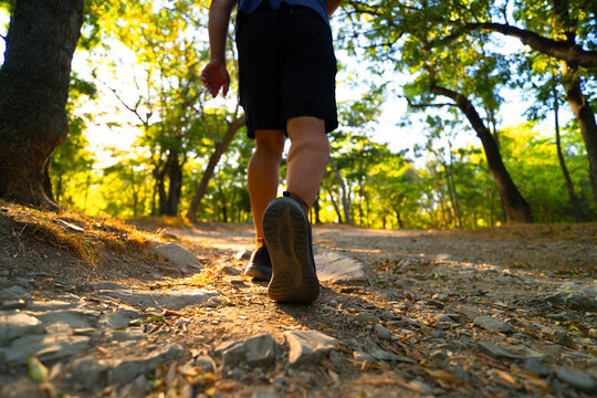 man walking in the park