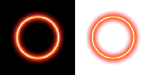 Luminous orange ring light effect © vectortouch0