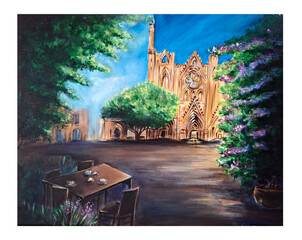 collage of images of the church