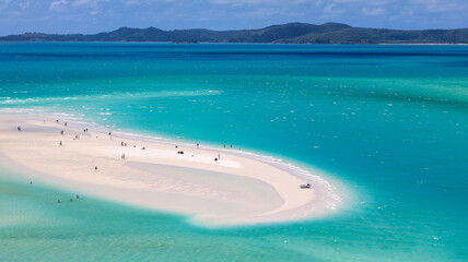 Hill Inlet Lookout. The most beautiful beach in the world. Whitsunday Island, Australia. Incredible view of the beach and the ocean.  © Lucia
