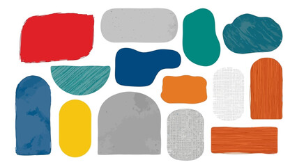 Vibrant Geometric Abstract Shapes Collection with Diverse Textures and Colors
