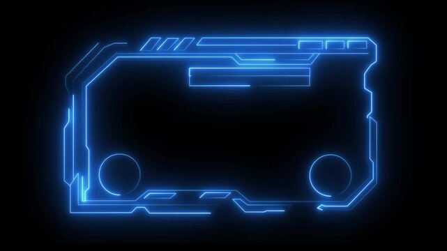 Futuristic HUD Interface Screen Design. Sci-Fi Virtual Reality Technology View Display. Glitch Hud interface, HUD Hi-Tech Futuristic Display, virtual monitor for games.4k animation.