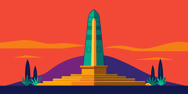 Obelisk of Axum or Rome Stele, in Tigray Region, Ethiopia, durin
