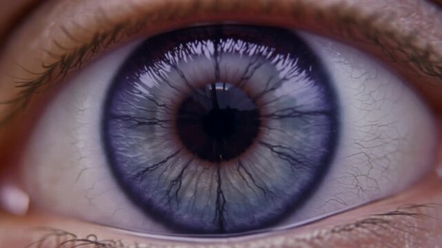 Close-up of blue human eye.