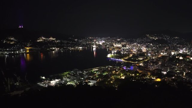 鍋冠山から見る長崎市の夜景