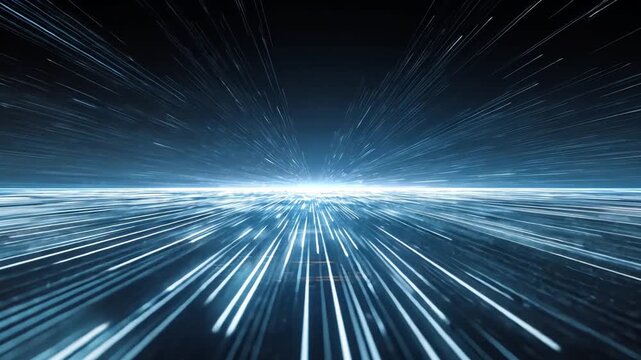 Dynamic Digital Highway: Abstract representation of data streams coursing through a digital realm, capturing the essence of rapid technological advancement and connectivity.