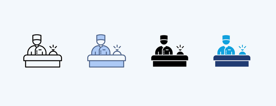 Hotel Multiple Icon Illustration Vector