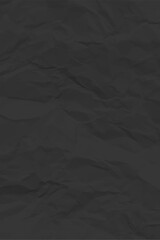 Black clean crumpled paper
