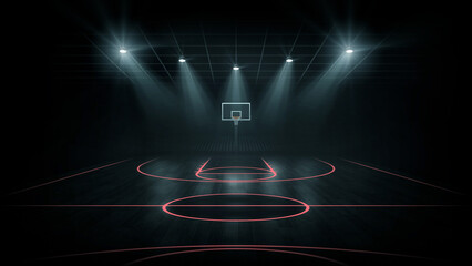Basketball arena.  An imaginary basketball arena is modelled and rendered.  © efks