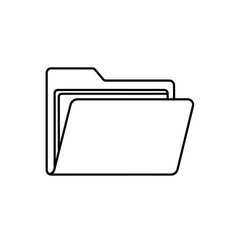 Simple black folder icon for organizing documents and files