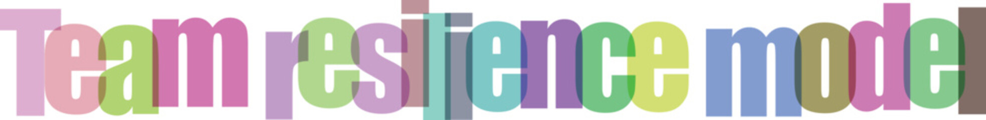 Team persistence mode colorful alphabet typography with 3d effect © RINA