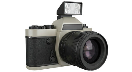 Vintage 35mm Film Camera with Pop-Up Flash