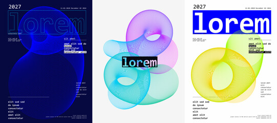 Abstract poster design featuring colorful geometric shapes and modern typography. The composition includes overlapping circles and text elements, creating a dynamic visual effect.