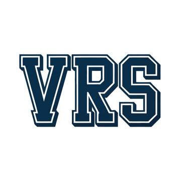 Large Navy Blue VRS Letters
