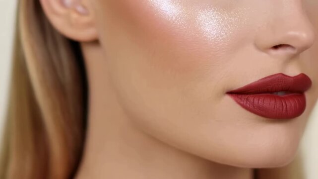 Luminous Confident Allure. Intimate Shot Emphasizing Flawless Complexion And Sophisticated Charm