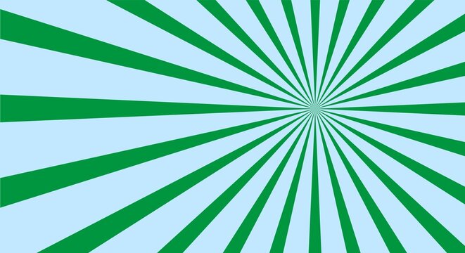 Sun brust rays, green rays background