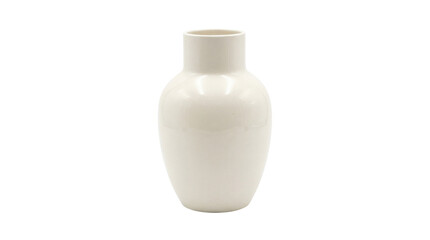 Ceramic vase with a sleek modern design for home decor or product display on transparent background