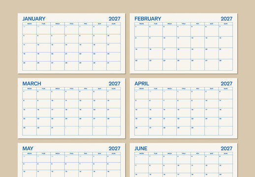 Minimal Calendar Layout