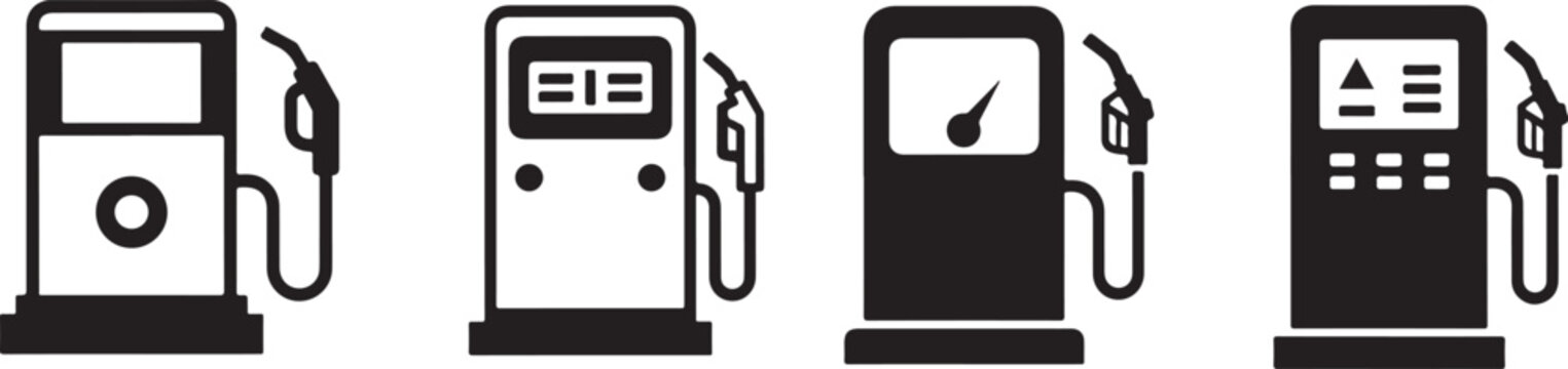 Fuel set vector icon design eps