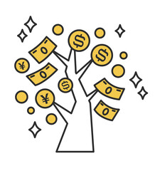 金のなる木のイラスト