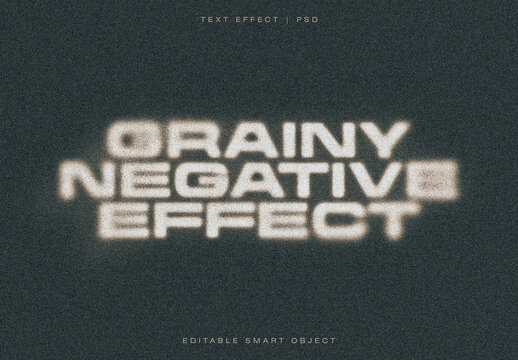 Grainy Negative Text Effect