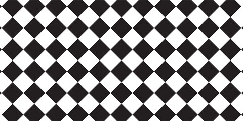 black and white chess pattern. Checkerboard seamless vector illustration. Abstract checkered checkerboard for game. Grid geometric square shapes. Race flags.