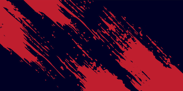 Red vector layout with flat lines on backround blue. Decorative shining illustration with lines on abstract good.