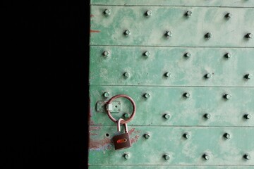 Weathered Antique Door with Handcrafted Details