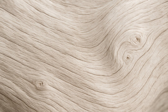 Closeup of smooth bleached driftwood texture in cloud dancer off-white color, natural coastal aesthetic background
