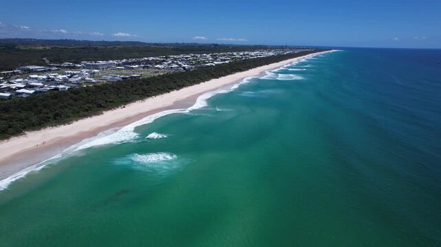 Coastal Holiday Accommodation In Casuarina, Northern New South Wales, Australia. Aerial Shot