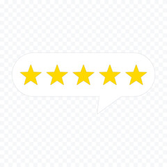 Five-star product evaluation rating, feedback business symbol concept.