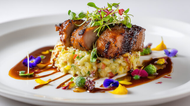 guinea fowl supreme with truffle risotto