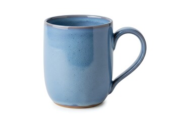 Beautiful blue ceramic mug with a glossy finish, perfect for your morning coffee or tea