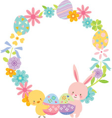 かわいいイースターのフレーム © imoan