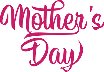 Obraz premium Elegant pink cursive text design for mothers day celebration graphics