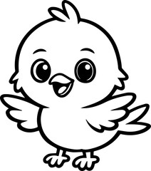 cute chicken character farm animal