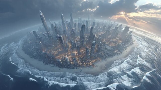 aerial view of the world